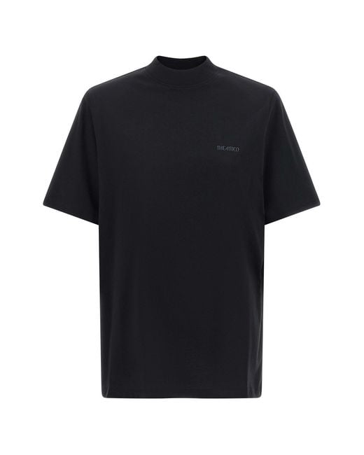 The Attico Black Mock-neck T-shirt