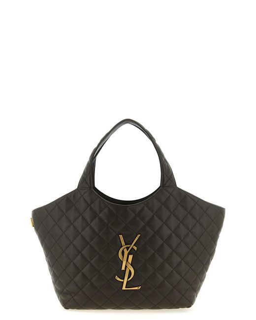 Saint Laurent Black Medium 'icare' Shopping Bag