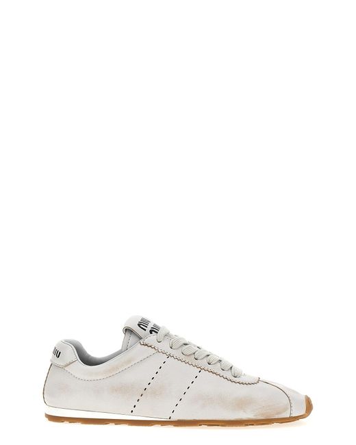 Miu Miu White 'Plume' Sneakers