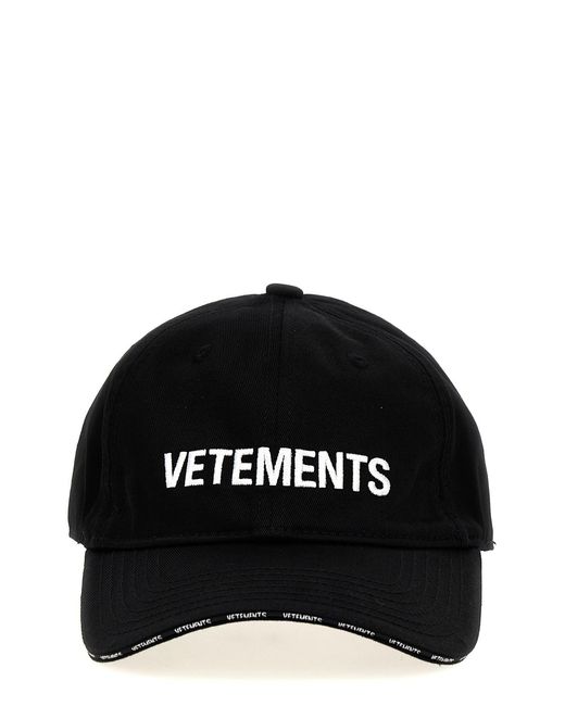 Vetements Black Baseball Cap for men