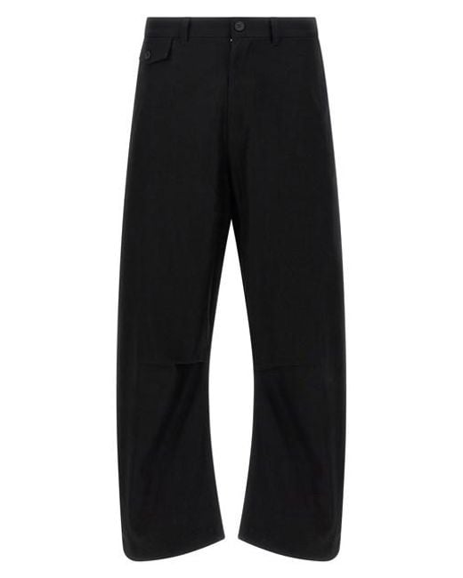 Comme Des GarÃ§ons Homme Men's Black Curved Leg Pants