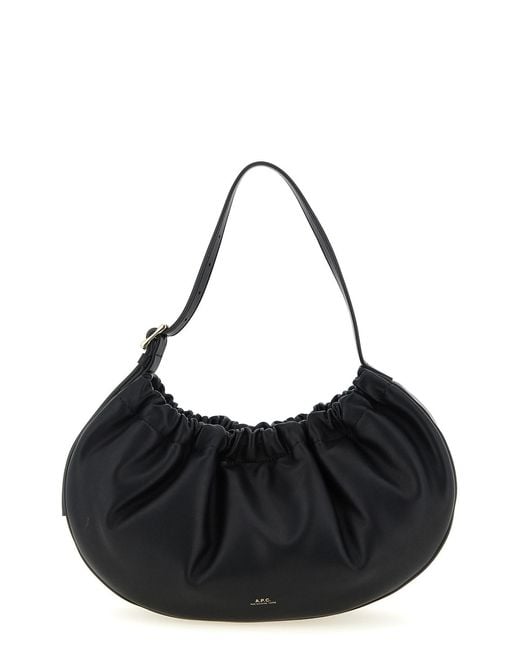 A.P.C. Black 'ninon Hoop' Shoulder Bag