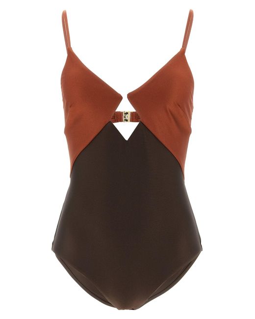Zimmermann Brown Einteiliger Badeanzug "Aster"