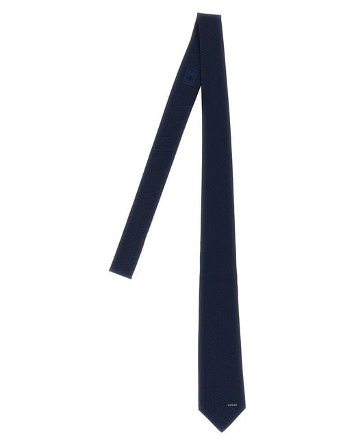 Gucci Blue 'morsetto ' Tie for men