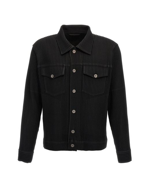 Homme Plissé Issey Miyake Jacke "Wool Like Light" in Black für Herren