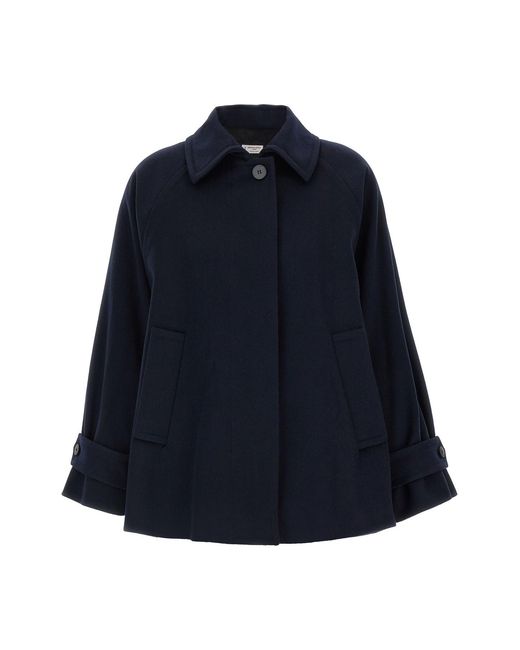 Alberto Biani Blue Caban Coat
