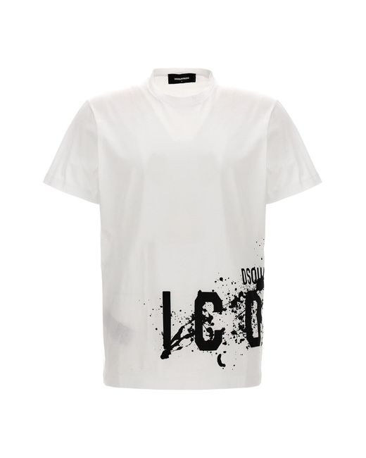 DSquared² White 'icon Splash' T-shirt for men