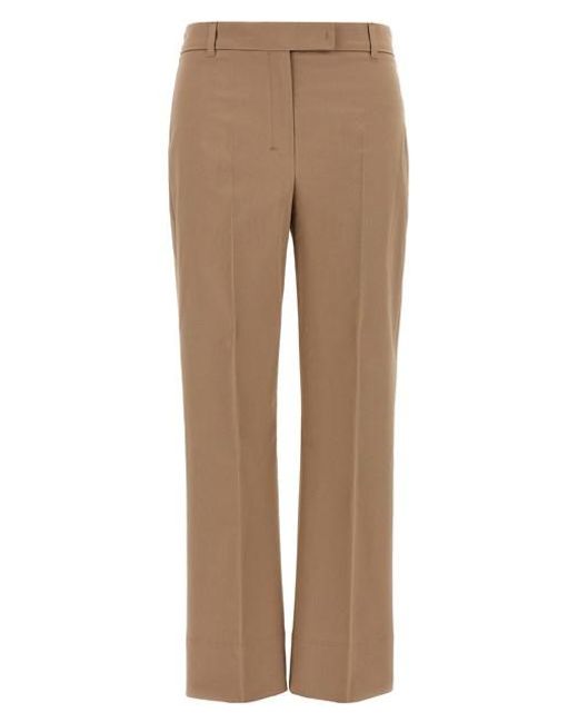 パンツ MAX MARA FELICE STRETCH WOOL DARTED PANTS Max Mara 'felice' Pants in Natural | Lyst