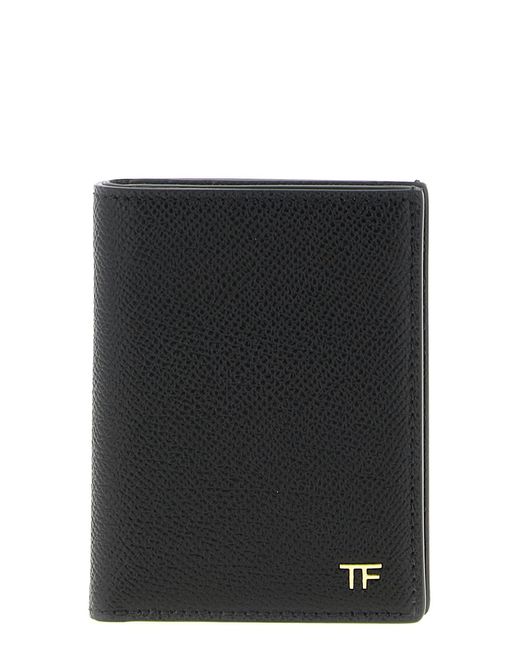 Tom Ford Black Foldable Card Holder for men