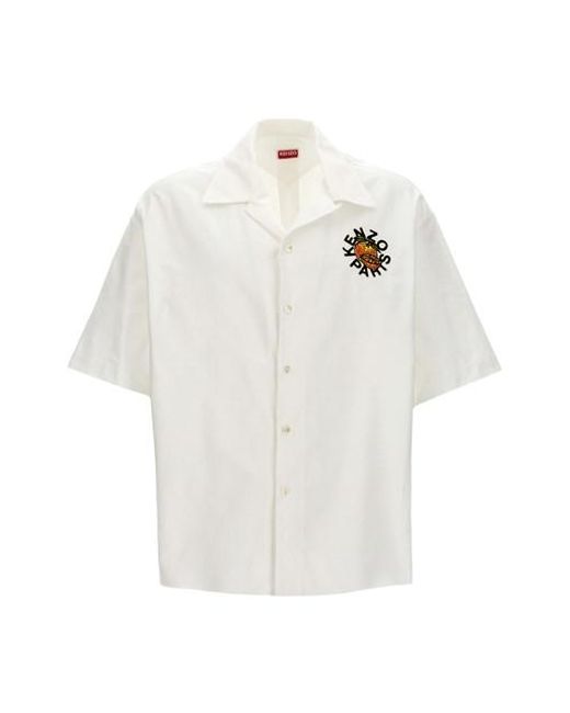 Camicia ' orange' di KENZO in White da Uomo