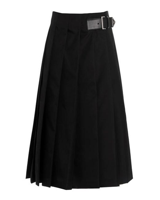 Prada Synthetic Re-nylon Pleated Skirt in Black | Lyst