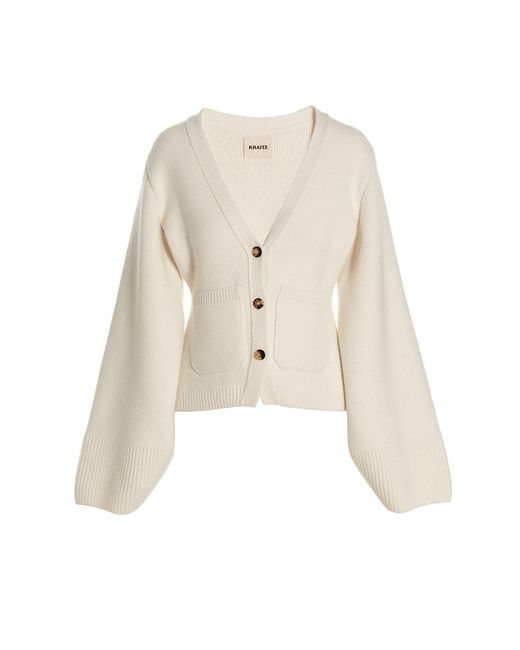Khaite Natural 'Scarlet' Cardigan