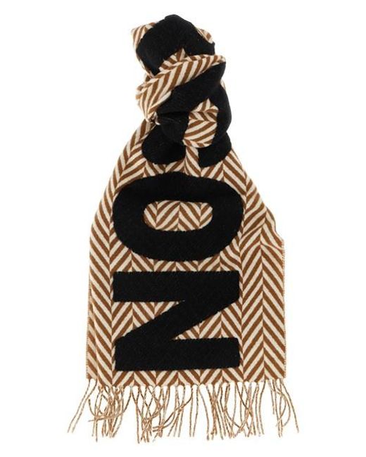 Sciarpa 'Herringbone Logo' di J.W. Anderson in Black da Uomo