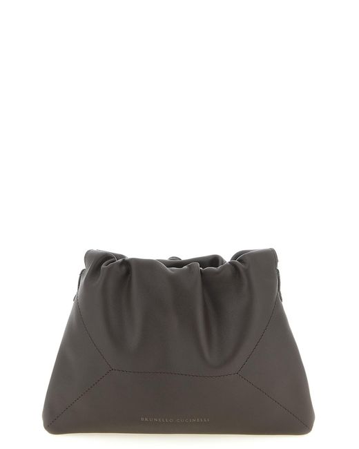 Brunello Cucinelli Gray 'bc Duo' Pouch