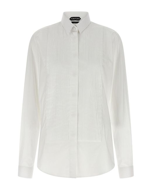 Tom Ford White Plastron Shirt