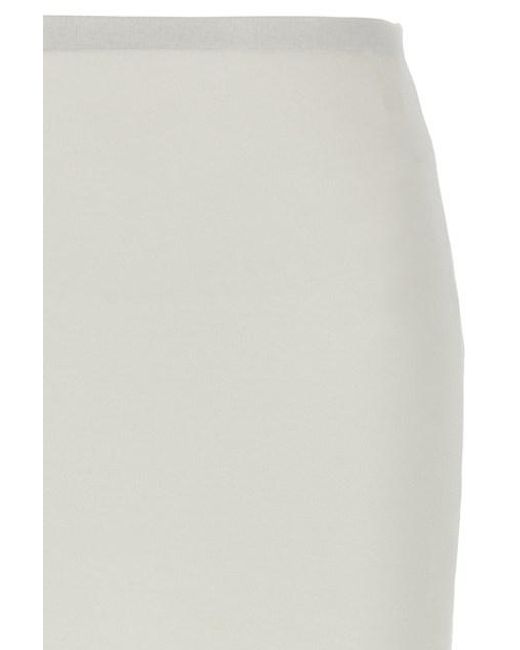 Gonna midi 'Twisted' di Jil Sander in White