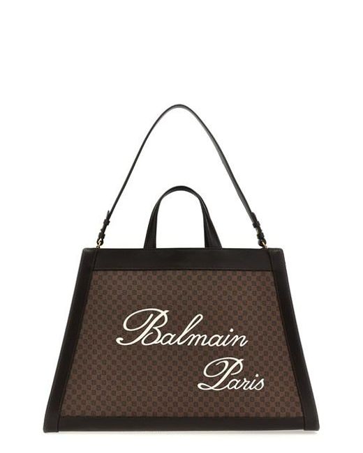 Balmain Brown 'olivier's Cabas' Shopping Bag