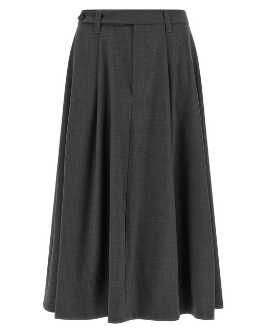Brunello Cucinelli Gray Wheel Skirt
