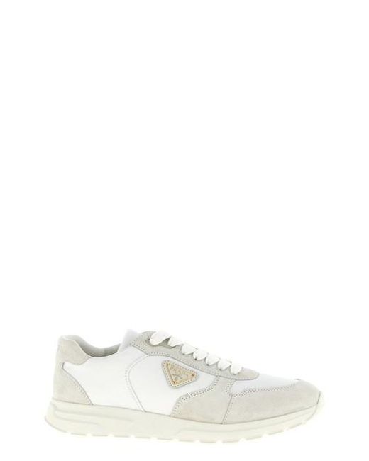 Prada White 'Prax 2.0' Sneakers