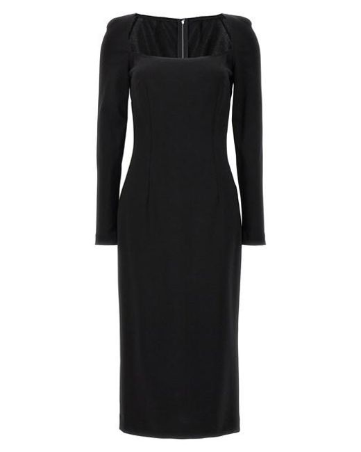 Dolce & Gabbana Black Milan Stitch Dress