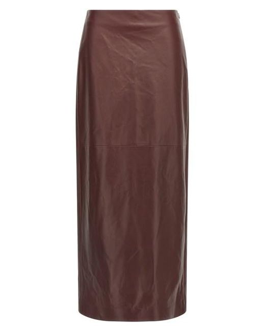Brunello Cucinelli Brown 'Column Long' Skirt