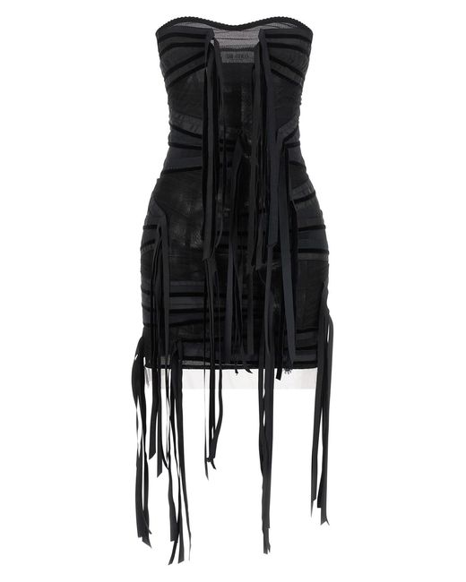 The Attico Black Ribbon Dress