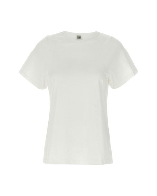 Totême White 'curved Seam' T-shirt