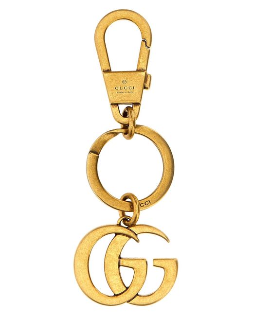 Gucci Metallic 'doppia G' Keyring for men