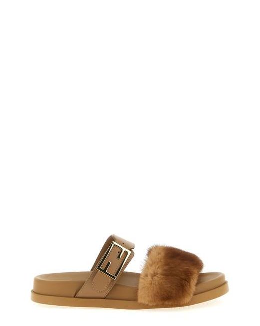 Fendi Brown Feel' Slides