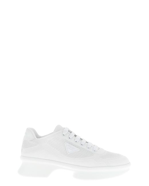 Prada White Mesh Sneakers