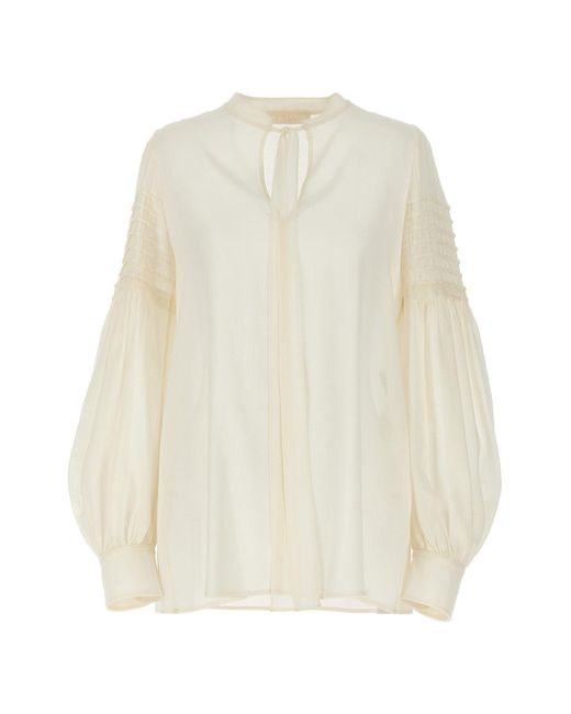 Chloé White Pussy Bow Blouse