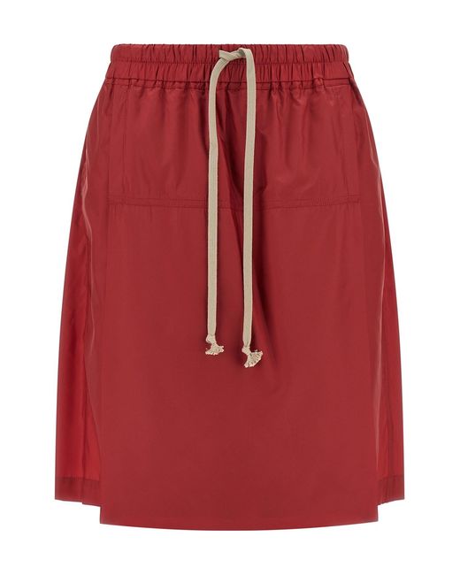 Rick Owens Red Moncler + 'kiltshorts' Bermuda Shorts