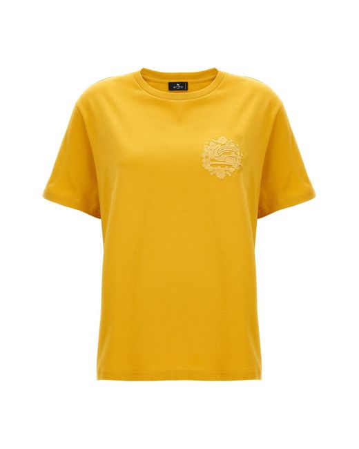 Etro Yellow Logo T-shirt