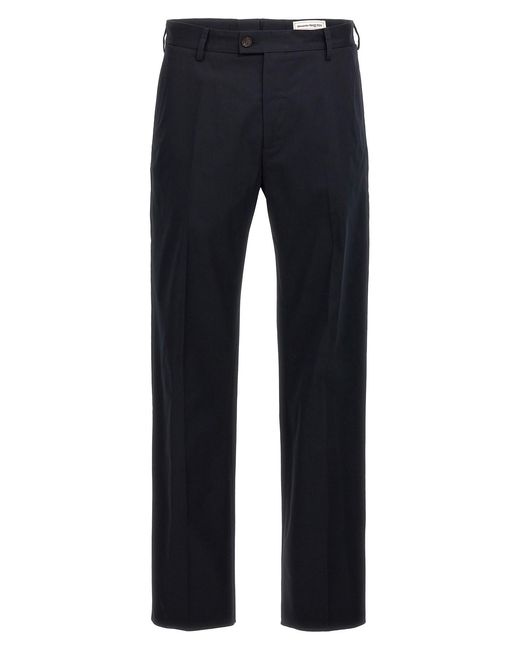 McQueen Blue 'Camera Strap Chino' Trousers for men