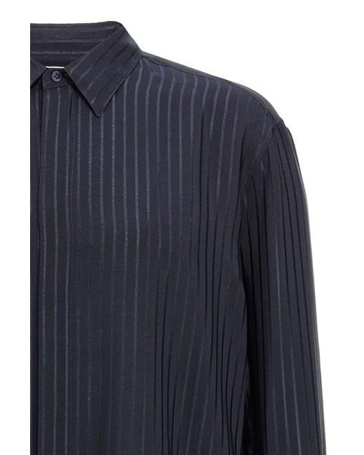 Camicia Righe di Saint Laurent in Blue da Uomo