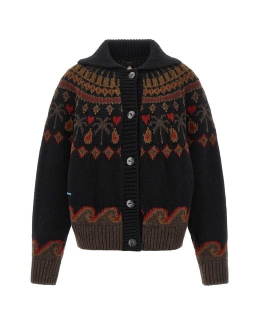 Alanui Black 'sweet Winter' Cardigan