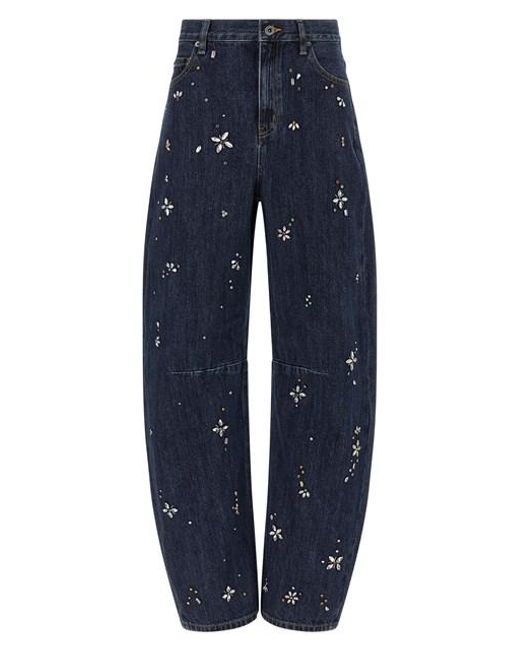 Self-Portrait Blue 'barrel Leg' Jeans