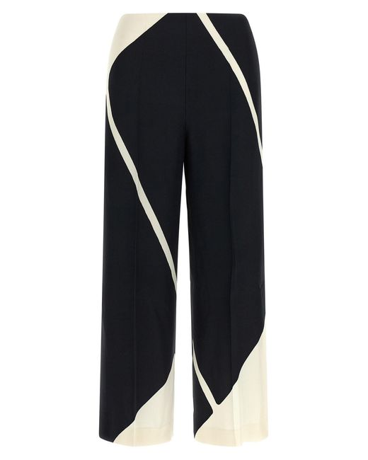 Alberta Ferretti Blue Cropped Pants