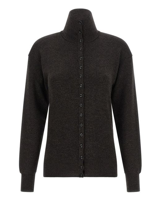 Lemaire Black Button Cardigan