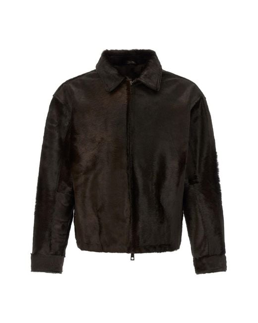 Giorgio Brato Black Pony Hair Jacket for men