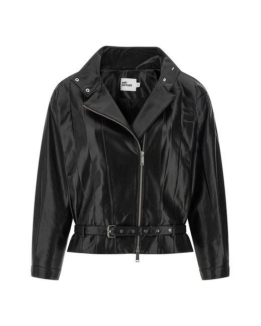 Self-Portrait Black Biker Jacket