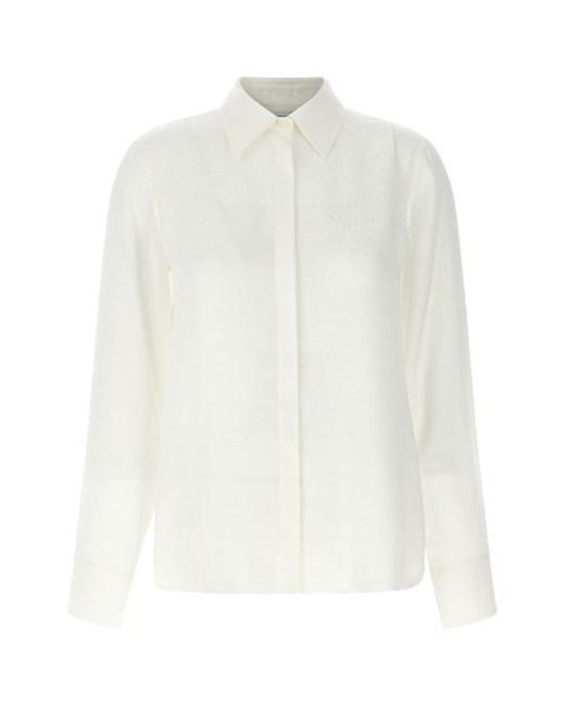 Monogram Shirt Camicie Bianco-Donna di Ferragamo in White