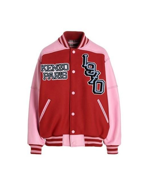 Bomber 'Tiger Varsity' di KENZO in Rosso | Lyst