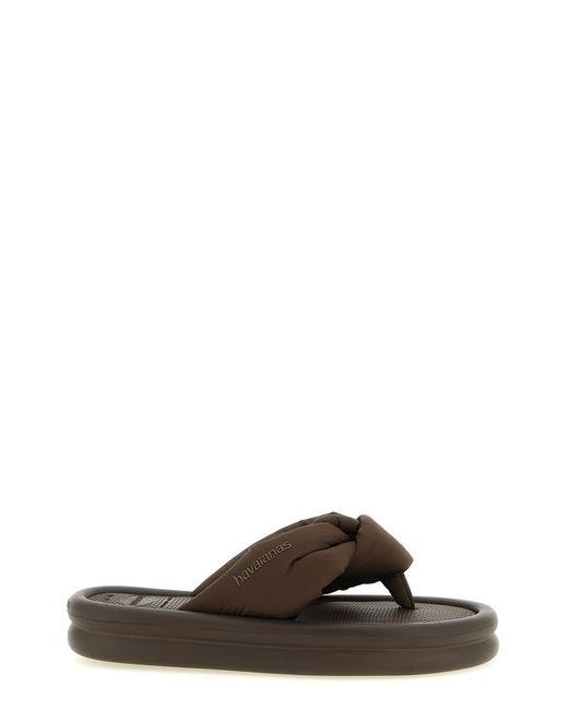 Havaianas Brown 'over Puffed Up' Sandals