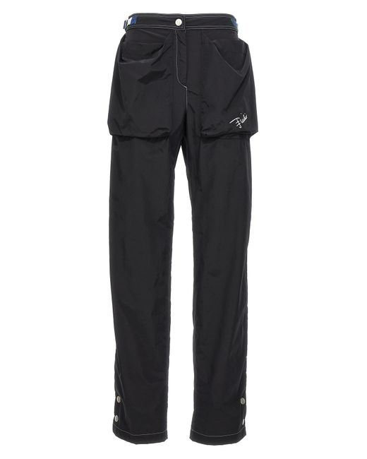 Emilio Pucci Black Logo Nylon Pants