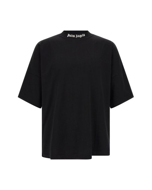 Palm Angels Black Logo Print T-shirt for men