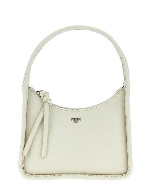 Fendi White 'mini Fendessence' Handbag