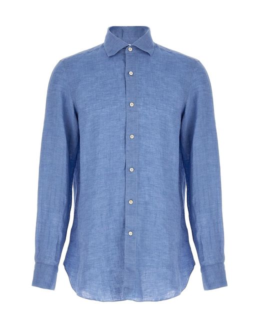Finamore 1925 Blue 'gaeta' Shirt for men