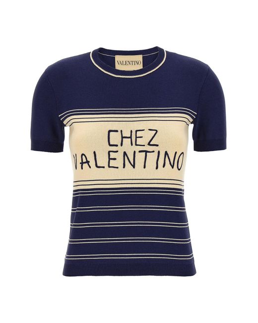 Valentino Garavani Blue 'chez ' T-shirt
