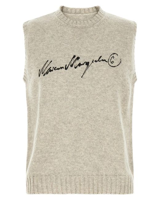 MM6 by Maison Margiela Gray 'margiela 6' Vest for men